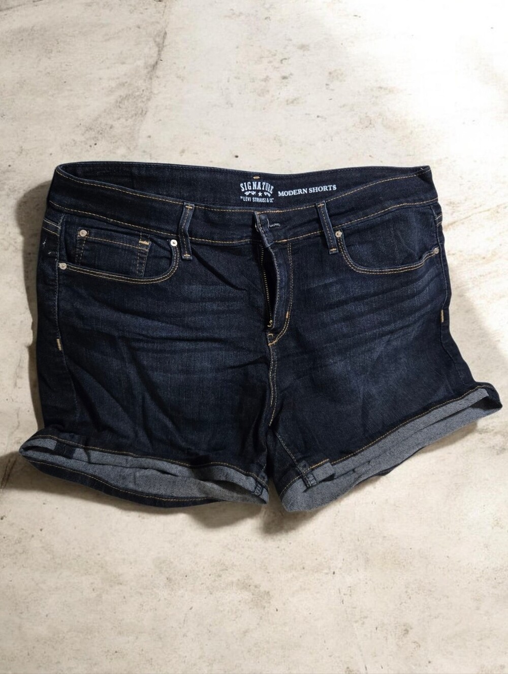 Signature Dark Indigo Denim Shorts